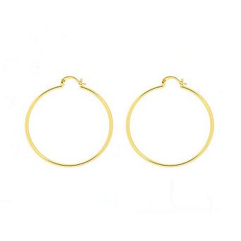 RMZ GOLD NYC 18K Gold Plated 2mm Hoop Earrings