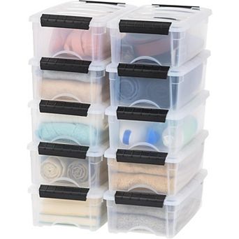 IRIS 6-qt Stackable Plastic Storage Bins with Lids, 10 pk