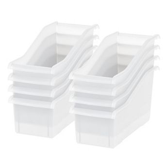 IRIS 15" x 6" Plastic Connecting Book and Paper Storage Container Bin