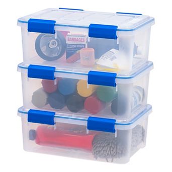 IRIS 16-qt Storage Box with Gasket Seal Lid- Heavy Duty Moving Containers with Tight Latch, 3 pk