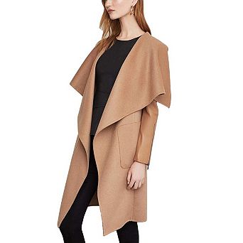 BCBGMaxazria Women's Drape Front Wool Coat