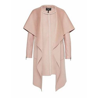 BCBGMaxazria Women's Drape Front Wool Coat