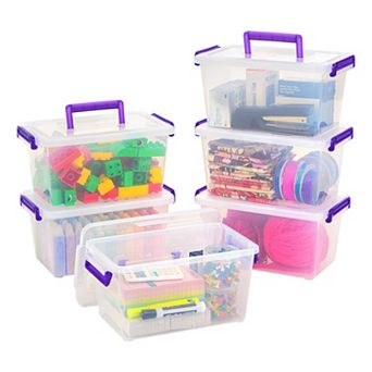 IRIS 5.4-qt Storage Bin with Buckled-Up Lids and Handle, Stackable and Portable, for Organizing