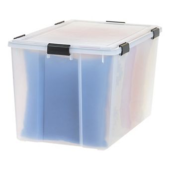 IRIS 156-qt Storage Box with Gasket Seal Lid, Heavy Duty Moving Containers with Tight Latch