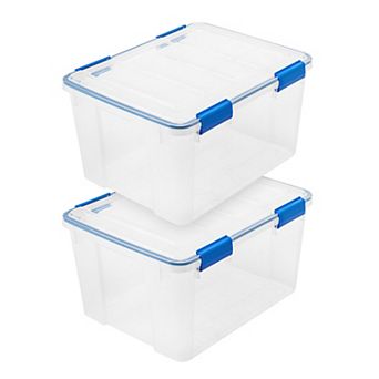 IRIS 44-qt Storage Box with Gasket Seal Lid- Heavy Duty Moving Containers with Tight Latch, 2 pk