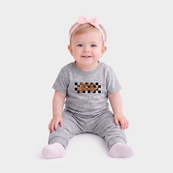 Let's Go Ghouls Checkered - Infant Jogger Pant Crew Set