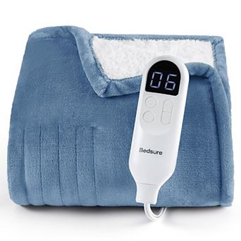 Bedsure Heated Blanket with Preheat Function - Fast Heating Electric Blanket