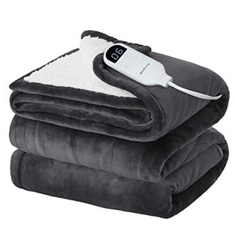 Bedsure Heated Blanket with Preheat Function - Fast Heating Electric Blanket
