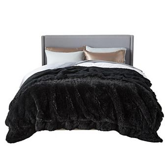 Bedsure GentleSoft Fluffy Blanket for Bed with Thick Sherpa Faux Fur Fleece