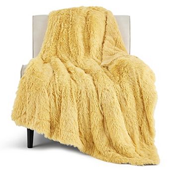 Bedsure GentleSoft Fluffy Blanket for Bed with Thick Sherpa Faux Fur Fleece