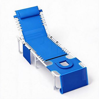 3-in-1 Outdoor Patio Bench Lounge Chair with Face Hole