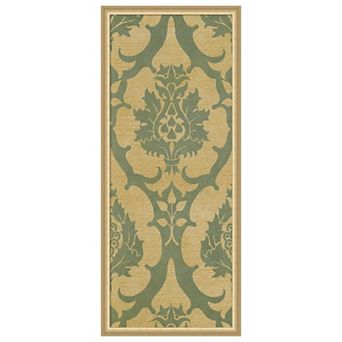 Amanti Art Framed Fabric Pinboard, Medallion Motif III Printed Bulletin Board - 18x42