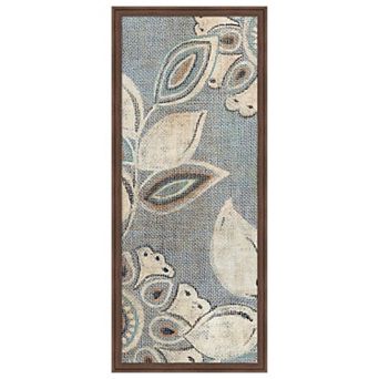 Amanti Art Framed Fabric Pinboard, Vintage Elegance II Printed Bulletin Board - 18x42