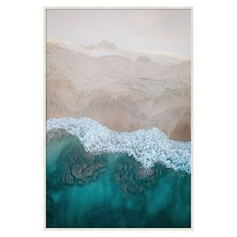 Amanti Art Framed Fabric Pinboard, Aerial 20 Printed Bulletin Board
