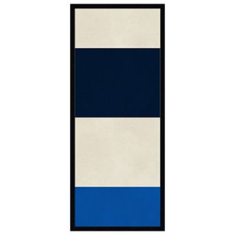 Amanti Art Framed Fabric Pinboard, Overlapping geometry 6 Printed Bulletin Board - 17x41