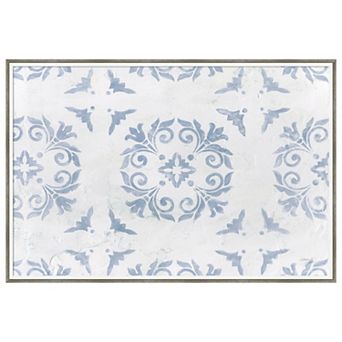 Amanti Art Framed Fabric Pinboard, Textures IX by Wellington Studio Printed Bulletin Board - 37x25