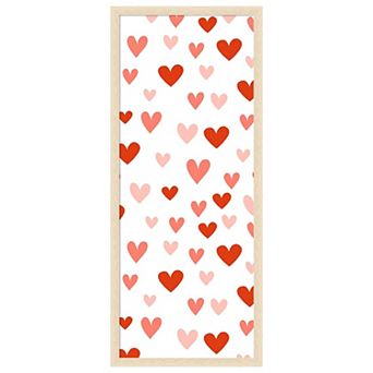 Amanti Art Framed Fabric Pinboard, Darling Valentine Collection I Printed Bulletin Board - 18x42