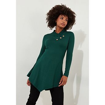 Joe Browns Women's Plus Size Stretch Knit Asymmetrical Tunic