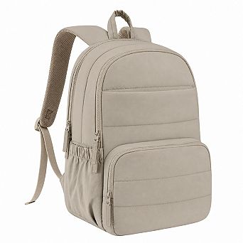 Quilted Water Resistant Laptop Backpack For Women Work College Travel Bag