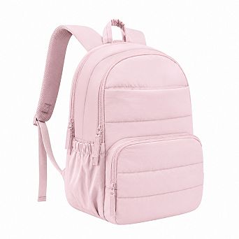 Quilted Water Resistant Laptop Backpack For Women Work College Travel Bag