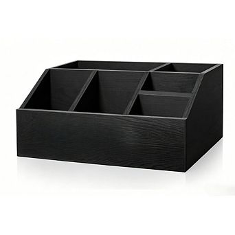 Farmhouse Wood Coffee Station Organizer, Pod Holder & Tea Condiment Basket