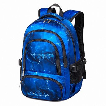 17 Inch Lightweight Water Resistant Kids Boys School Backpack With Laptop Sleeve