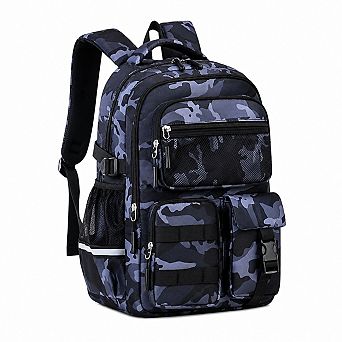 Boys School Backpack Multi Pocket Large Capacity Laptop Schoolbag Outdoor Rucksack