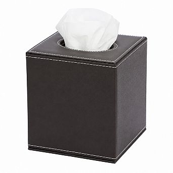 INQCMY Square Linen Tissue Box Cover Magnetic Bottom Sturdy Holder