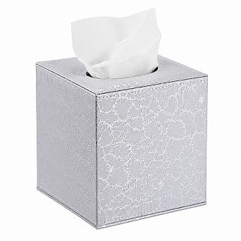INQCMY Square Linen Tissue Box Cover Magnetic Bottom Sturdy Holder