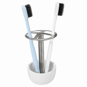 INQCMY Stainless Steel Bathroom Toothbrush Holder Countertop