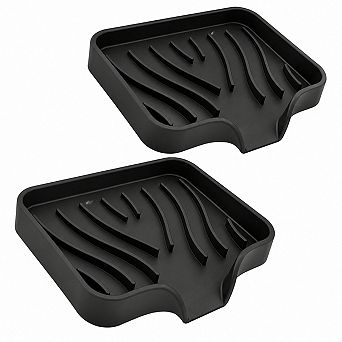 INQCMY 2 Pack Silicone Soap Dish Self Draining Holder Bathroom