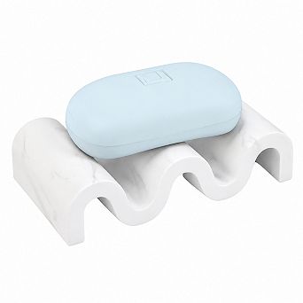 INQCMY Diatomite Soap Dish Quick Drying Draining Rack Holder