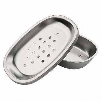 INQCMY Stainless Steel Double Layer Draining Soap Dish Bathroom