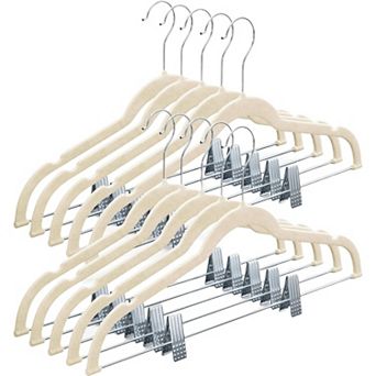 10 Pack Ultra Thin Non Slip Velvet Hangers Space Saving For Clothes