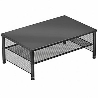 2 tier Monitor Stand Riser Ergonomic Sturdy Steel Desk Organizer for Printer Laptop Workspace