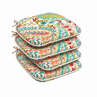 Water Repellent Outdoor Chair Cushions Reversible Durable Patio Seat Pads