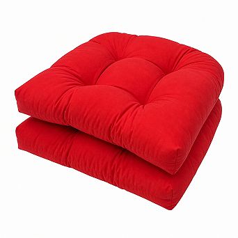 Waterproof Outdoor Chair Cushions Set Of 2 Tufted Thick Water Repellent Patio Seat Pads