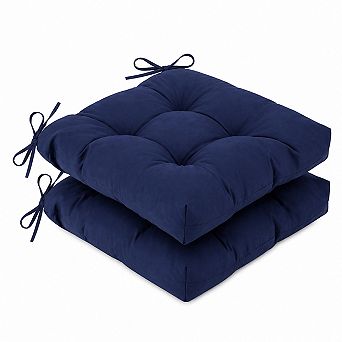 Waterproof Fade Resistant Outdoor Chair Cushions Set Of 2 Non Slip Patio Seat Pads
