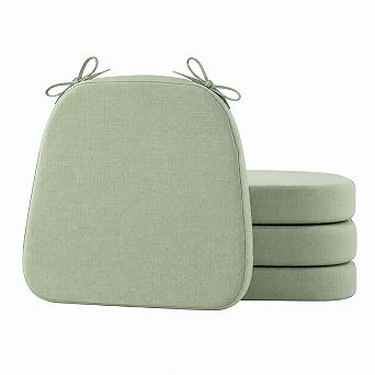 Indoor Outdoor Chair Cushions Non Slip Tie On Water Resistant Machine Washable Comfort Seat Pads