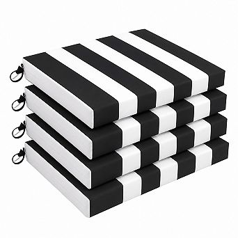 Water Repellent Memory Foam Patio Seat Cushions Set Of 4 For Outdoor Garden