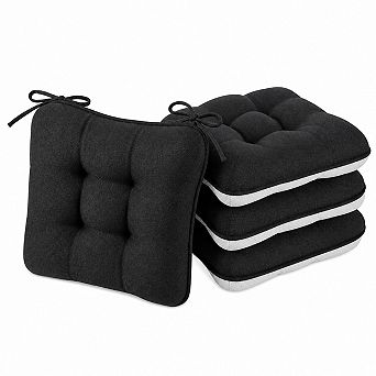 Shredded Memory Foam Dining Chair Cushions Set With Ties Non Slip Comfort Support For Home Patio