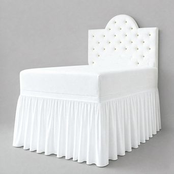 Dorm Room Bed Skirt Twin XL,32 Inch Drop, Fits Standard College Beds , Back to School Bedding