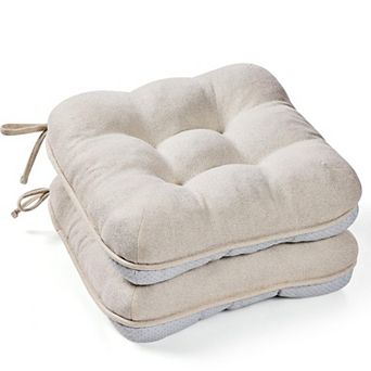 Shredded Memory Foam Dining Chair Cushions With Ties Non Slip Comfort Support For Home Patio