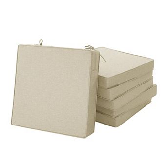 Water Resistant Fade Resistant Patio Chair Cushions Removable Cover Non Slip Ties Set
