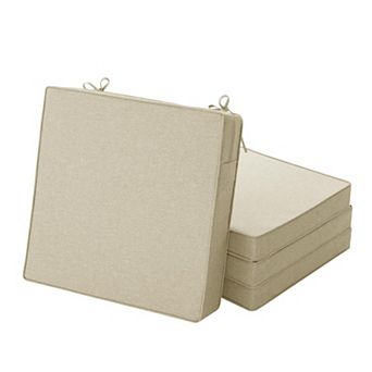 Water Resistant Fade Resistant Patio Seat Cushions Removable Washable Cover Non Slip Ties Set