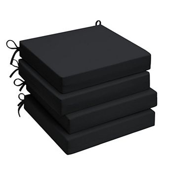 Water Resistant Outdoor Patio Chair Cushions Set Of 4 With Secure Ties High Density Sponge Filling