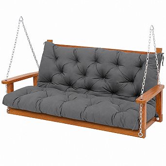 Waterproof 3 Seater Porch Swing Cushions Outdoor Fade Resistant High Elastic With Ties
