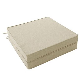 Water Resistant Fade Resistant Patio Seat Cushions Removable Washable Covers Non Slip Ties Set of 2