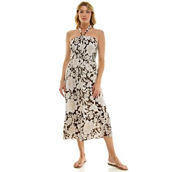 Women's Luxology Smocked Halter Midi Dress