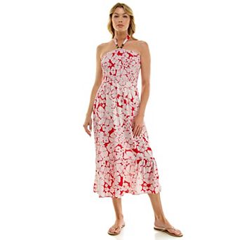 Women's Luxology Smocked Halter Midi Dress